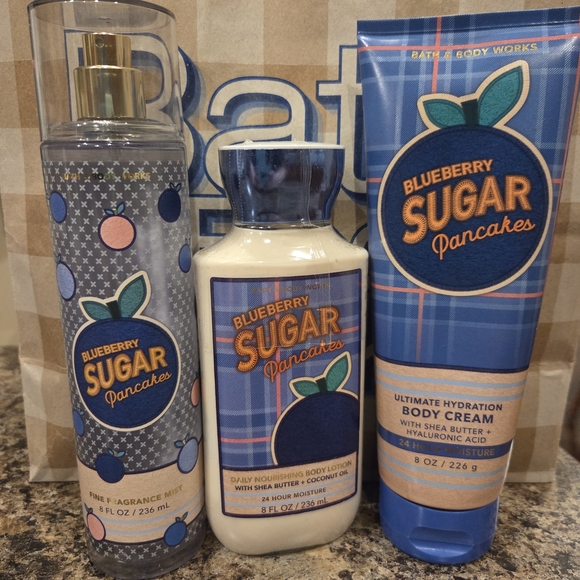 Bath & Body Works Blueberry Sugar Pancakes Trio